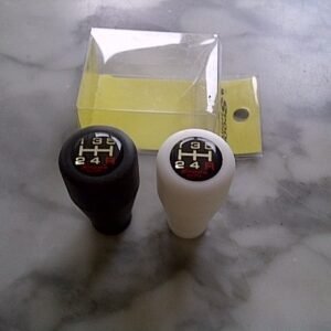 Shift Knob Spoon Duracon ( black - white )