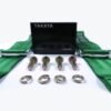 Seatbelt Takata 2point Buckle Lebar 3inch ( Black - Green ) - Gambar 2
